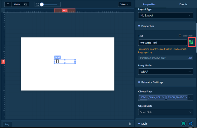 Label Enable Translation