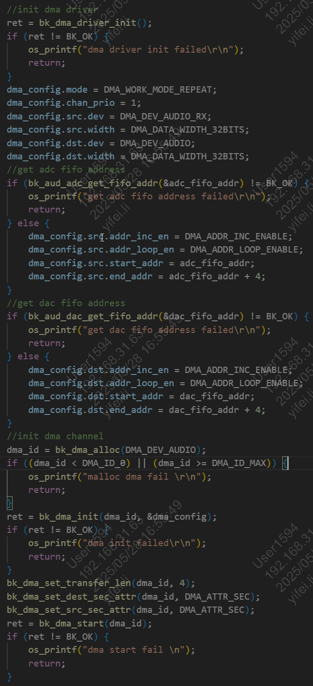 DMA repeat mode config