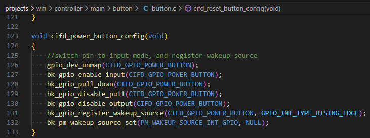 GPIO Wake-Up Example Code