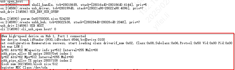 open USB for enumeration